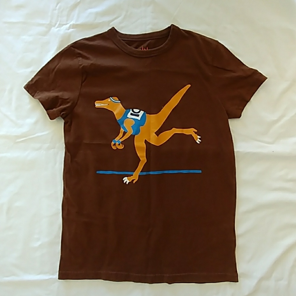 Mini Boden Short Sleeve Graphic Print Dinosaur